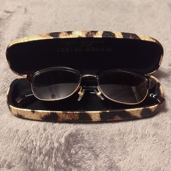 FOSTER GRANT BROWLINE TORTOISE AND GOLD FINISH CLUB MASTER STYLE LP 1801 TORT - Picture 2 of 11